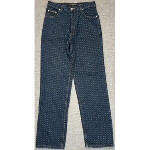 Marithe Francois‎ Girbaud Women's Vtg Rare Polka Dot Pattern Denim Jeans Size 29